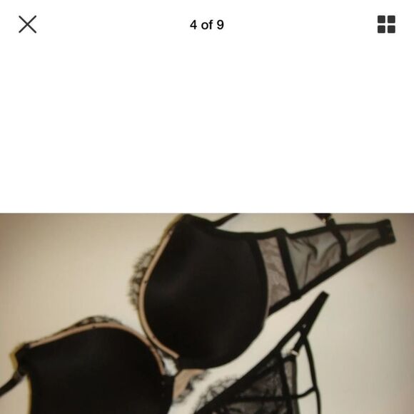 Nwt vs 32c bra set+teddy/romper+babydoll black - Picture 3 of 4